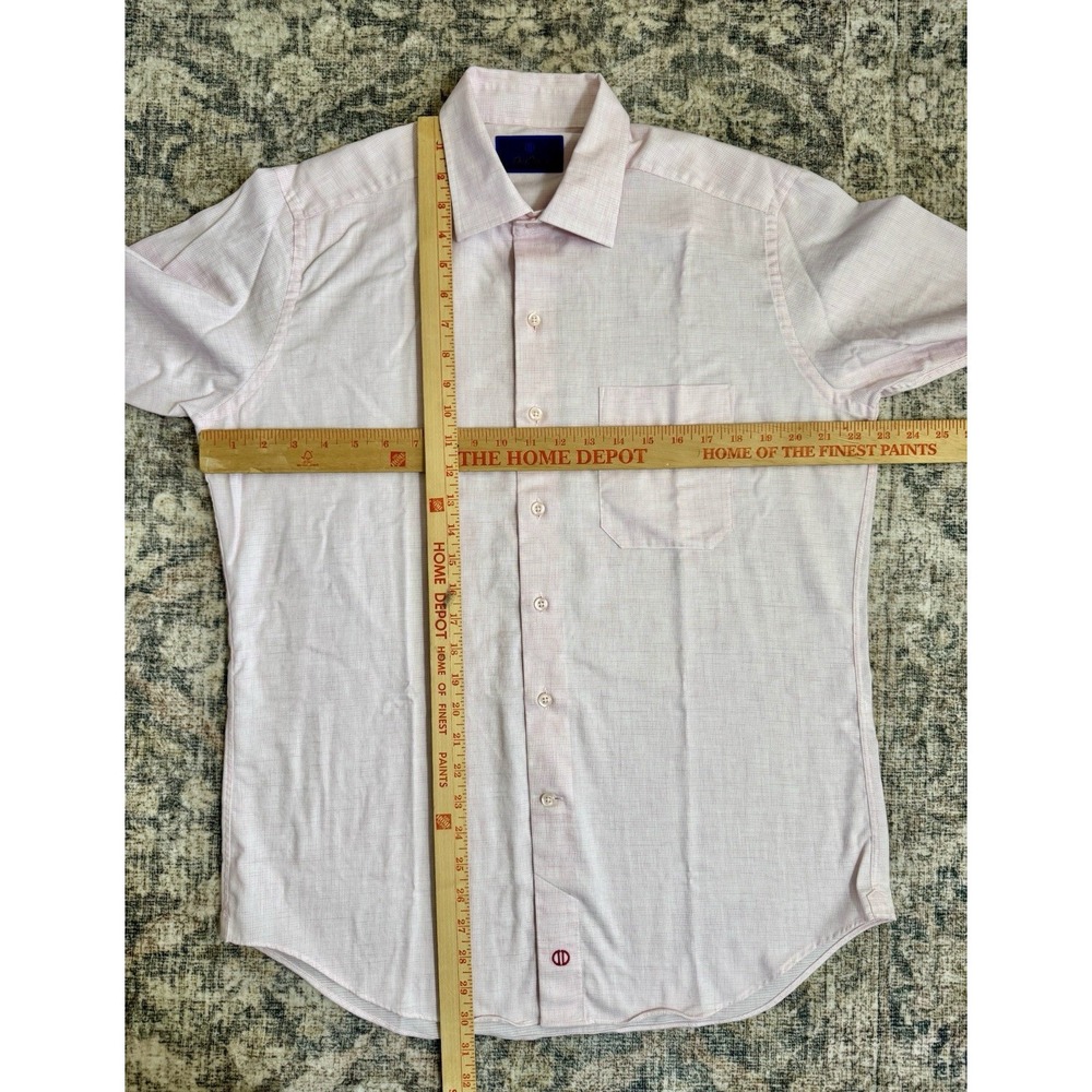 David Donahue 100% Cotton Button Down Pale Pink Long Sleeve Spring Easter L (B7)